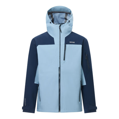 Dusky Blue-Navy - Front - Regatta Mens Sacramento 3 in 1 Waterproof Jacket