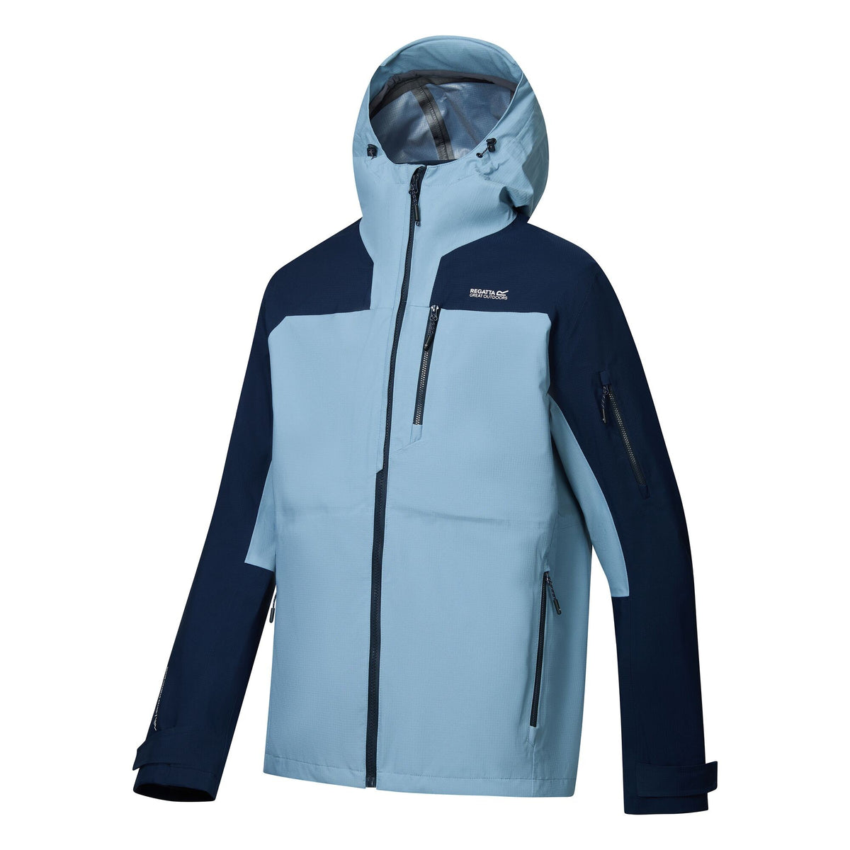 Dusky Blue-Navy - Side - Regatta Mens Sacramento 3 in 1 Waterproof Jacket
