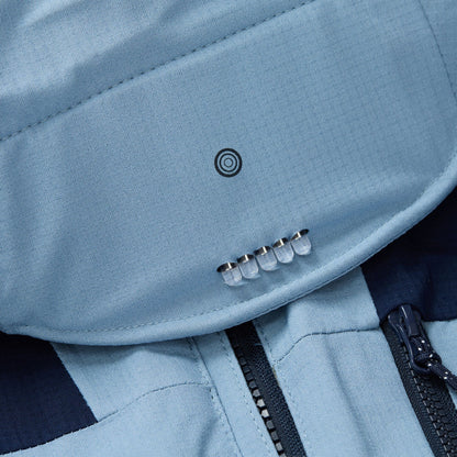 Dusky Blue-Navy - Close up - Regatta Mens Sacramento 3 in 1 Waterproof Jacket