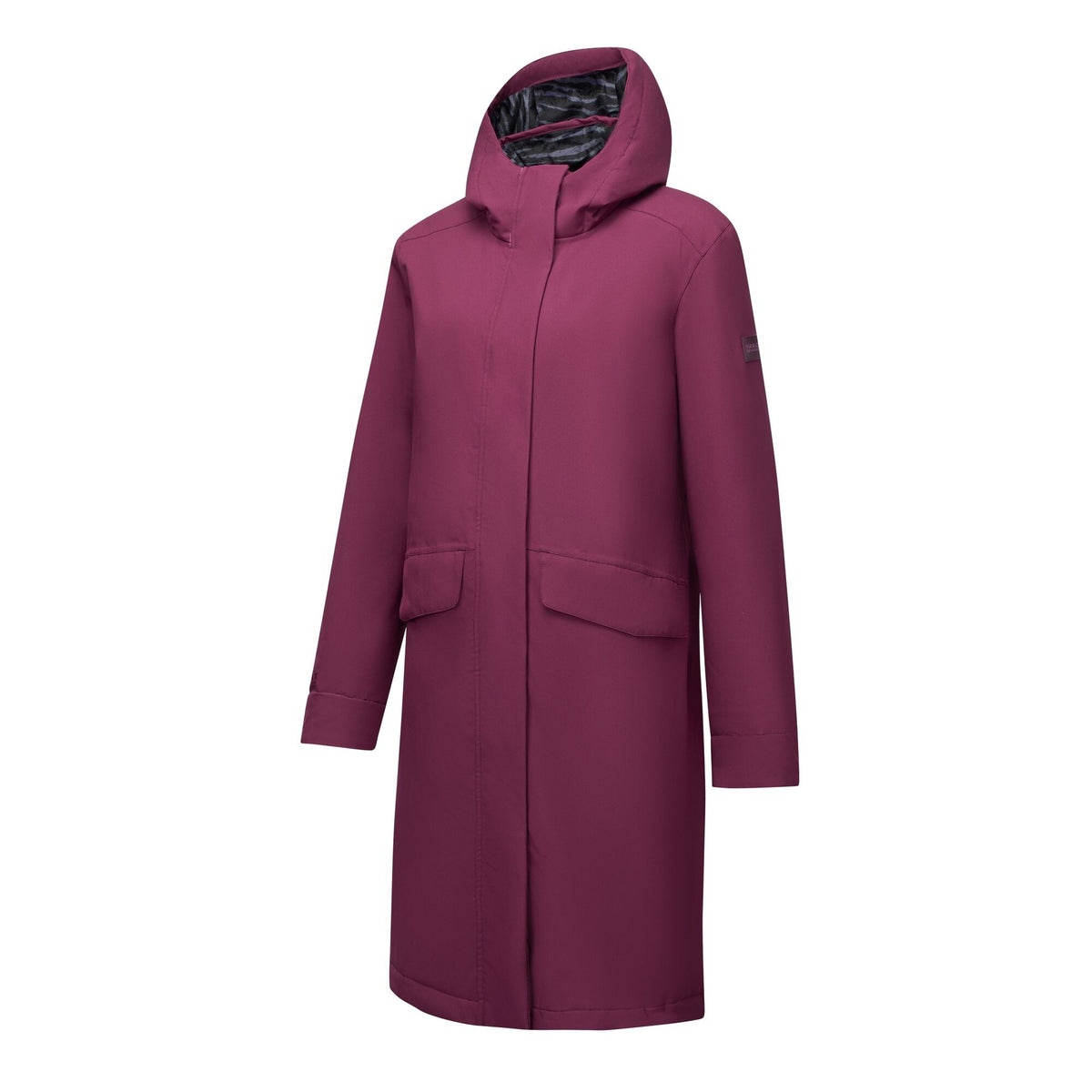 Fig-Black - Side - Regatta Womens-Ladies Ramona Zebra Insulated Waterproof Jacket
