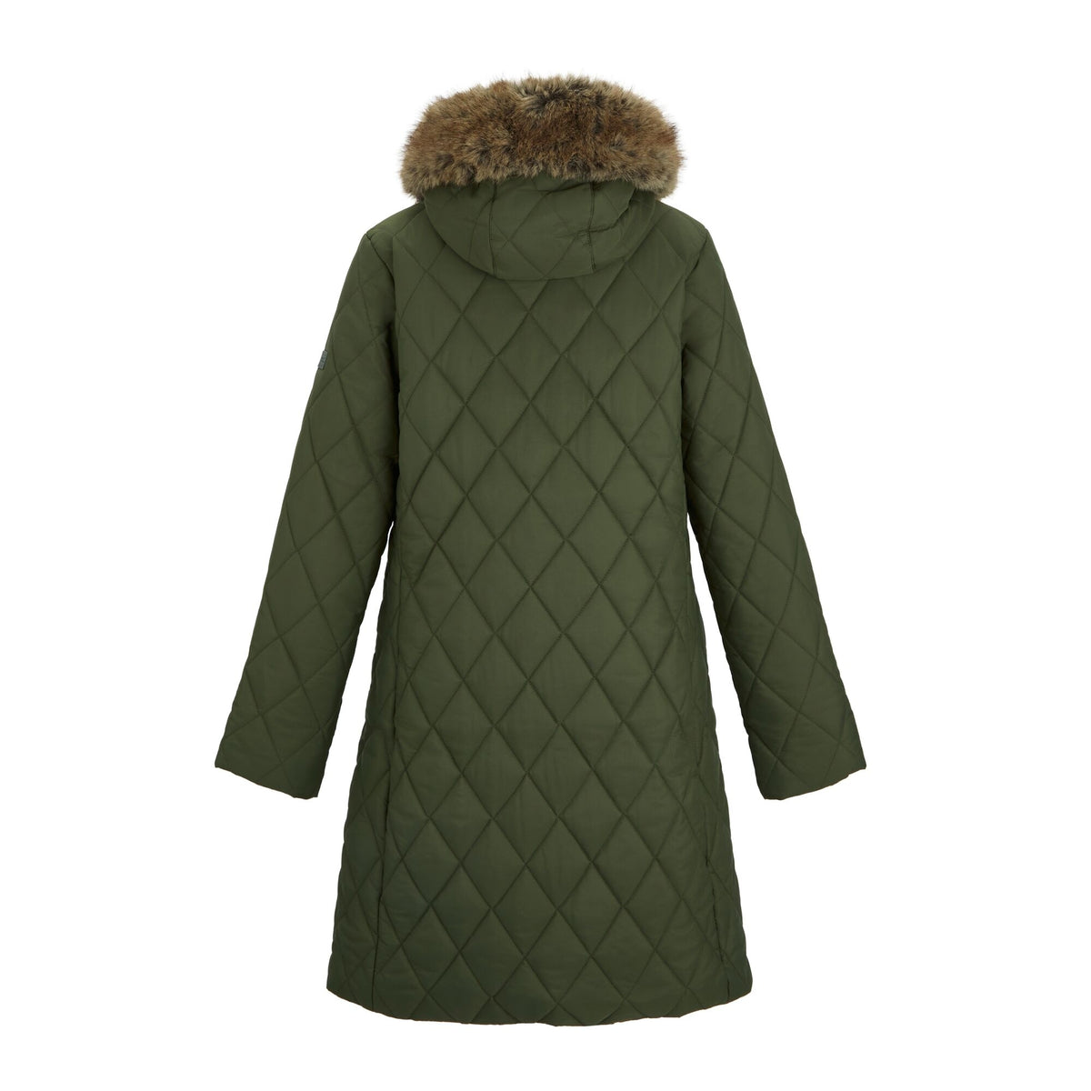 Dark Khaki - Back - Regatta Womens-Ladies Fionne Long Length Jacket