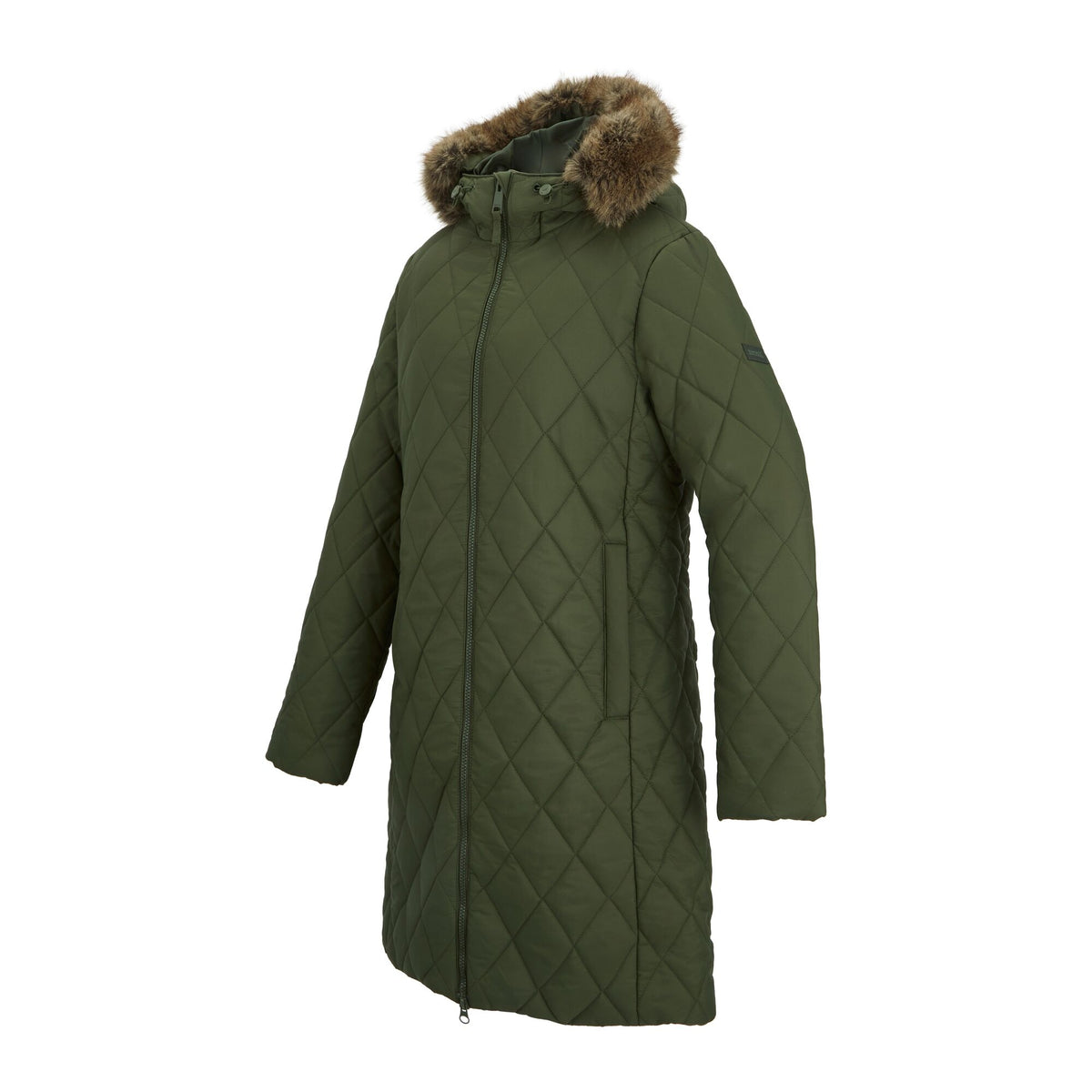 Dark Khaki - Side - Regatta Womens-Ladies Fionne Long Length Jacket