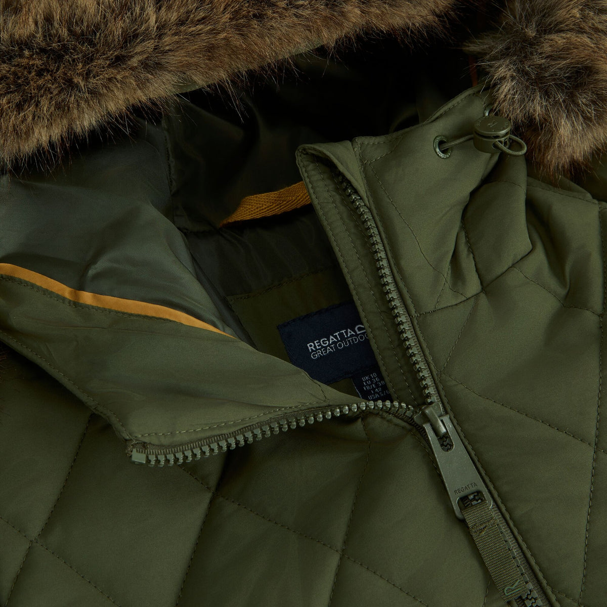 Dark Khaki - Lifestyle - Regatta Womens-Ladies Fionne Long Length Jacket