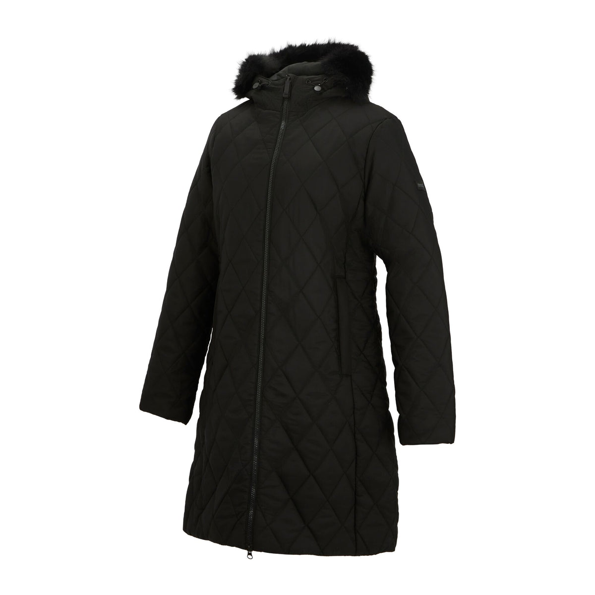 Black - Side - Regatta Womens-Ladies Fionne Long Length Jacket
