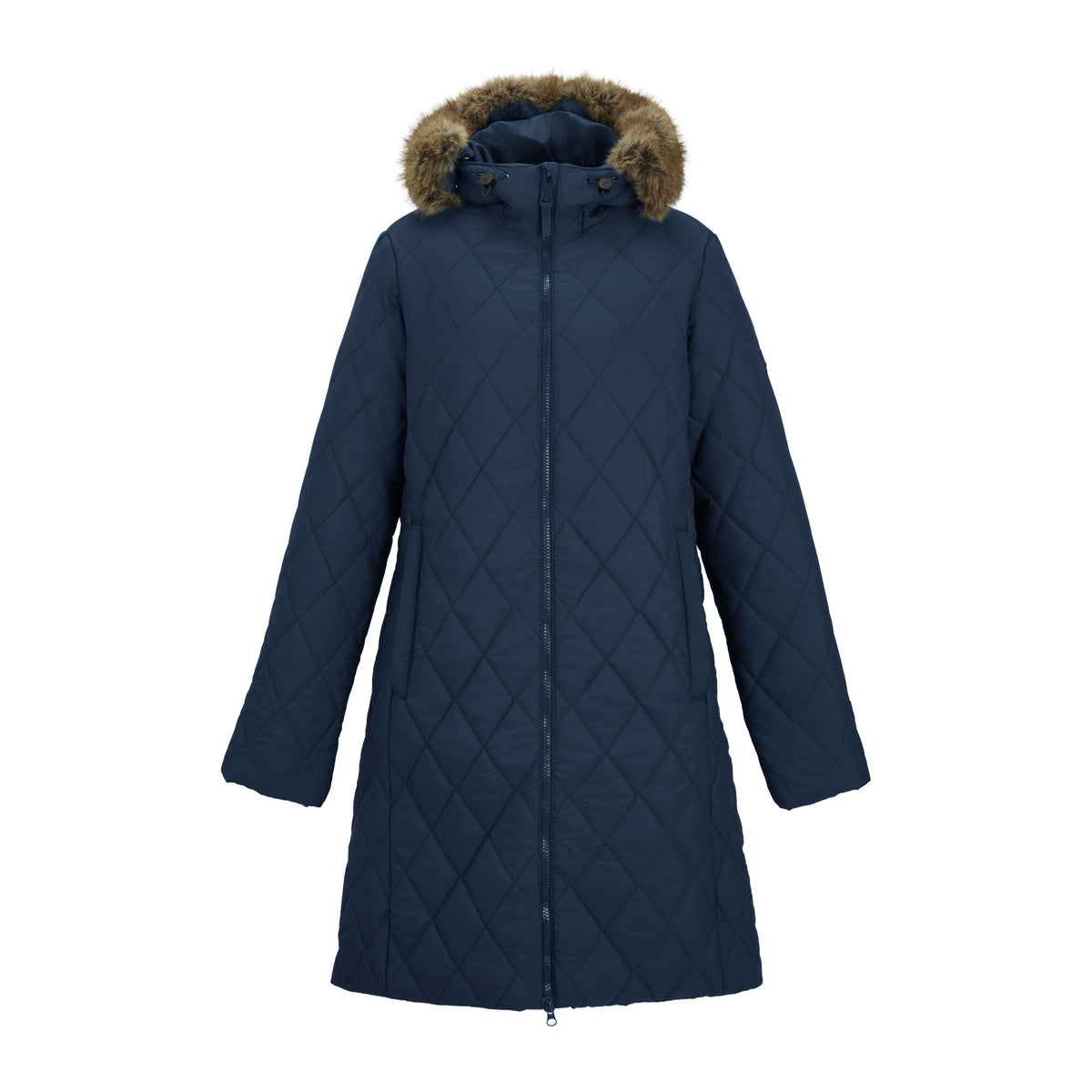 Navy - Front - Regatta Womens-Ladies Fionne Long Length Jacket