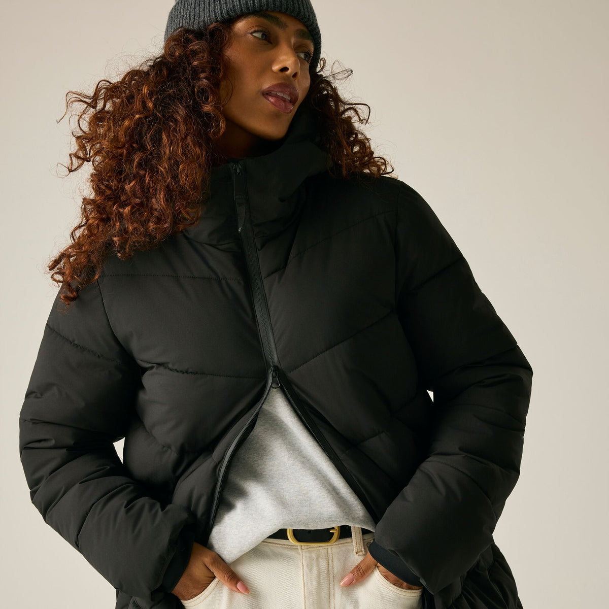 Black - Lifestyle - Regatta Womens-Ladies Faye Padded Jacket