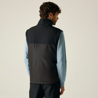 Black - Close up - Regatta Unisex Adult Recycle.Me Body Warmer