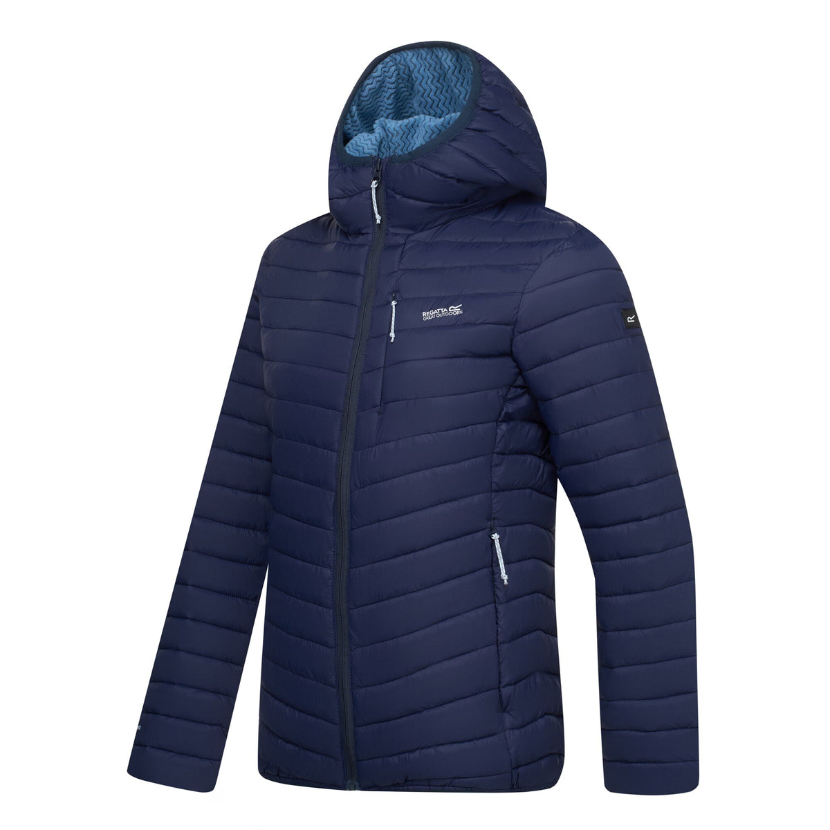 Navy - Side - Regatta Womens-Ladies Lighthouse Lightweight Padded Jacket
