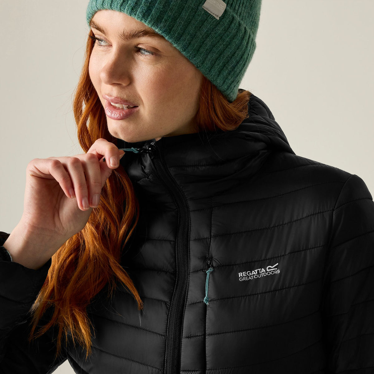 Black-Water Ballet - Close up - Regatta Womens-Ladies Lighthouse Lightweight Padded Jacket