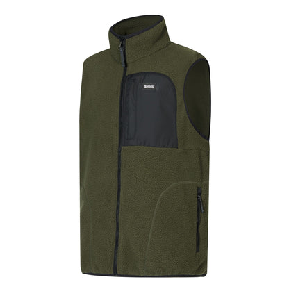 Dark Khaki-Black - Side - Regatta Mens Frankie Borg Body Warmer