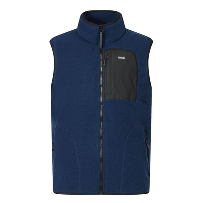 Navy-Black - Front - Regatta Mens Frankie Borg Body Warmer
