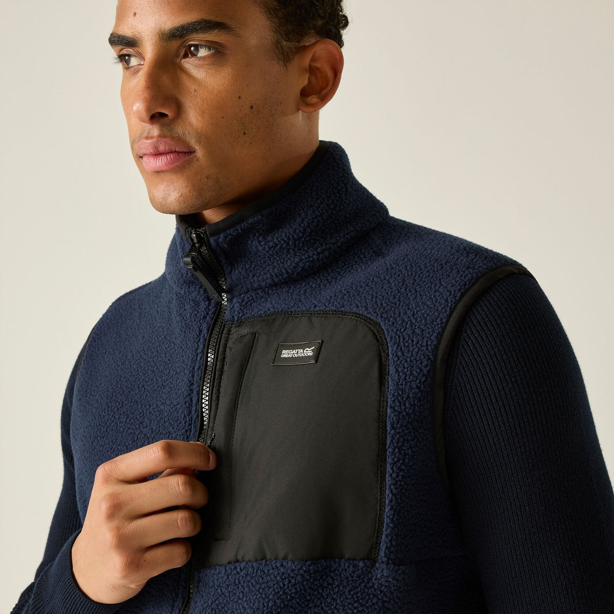 Navy-Black - Lifestyle - Regatta Mens Frankie Borg Body Warmer