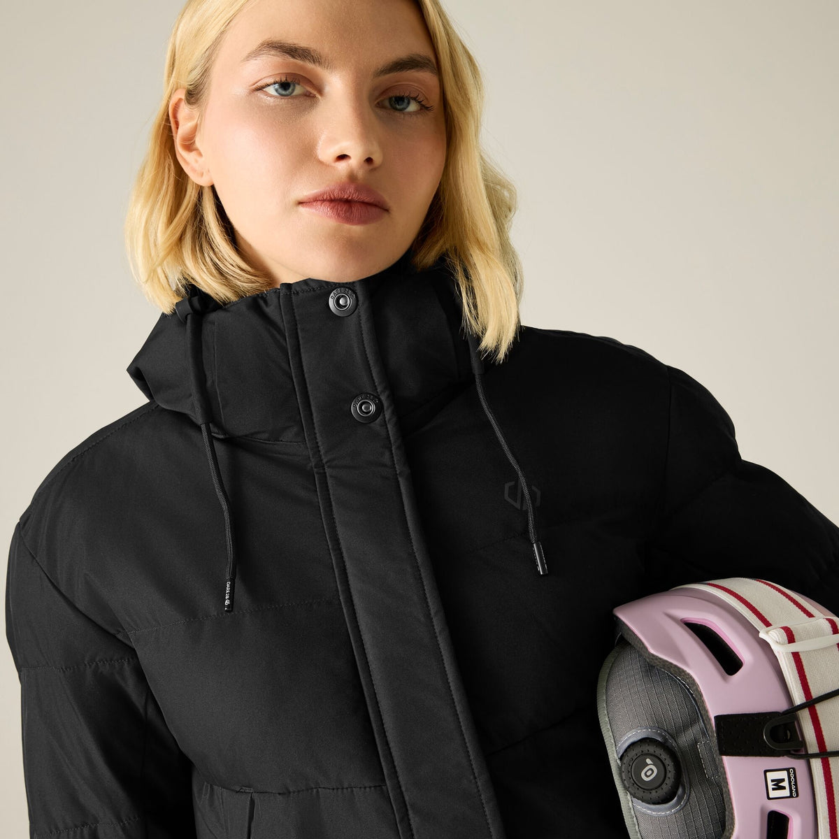 Black - Close up - Dare 2B Womens-Ladies Neve Ski Jacket