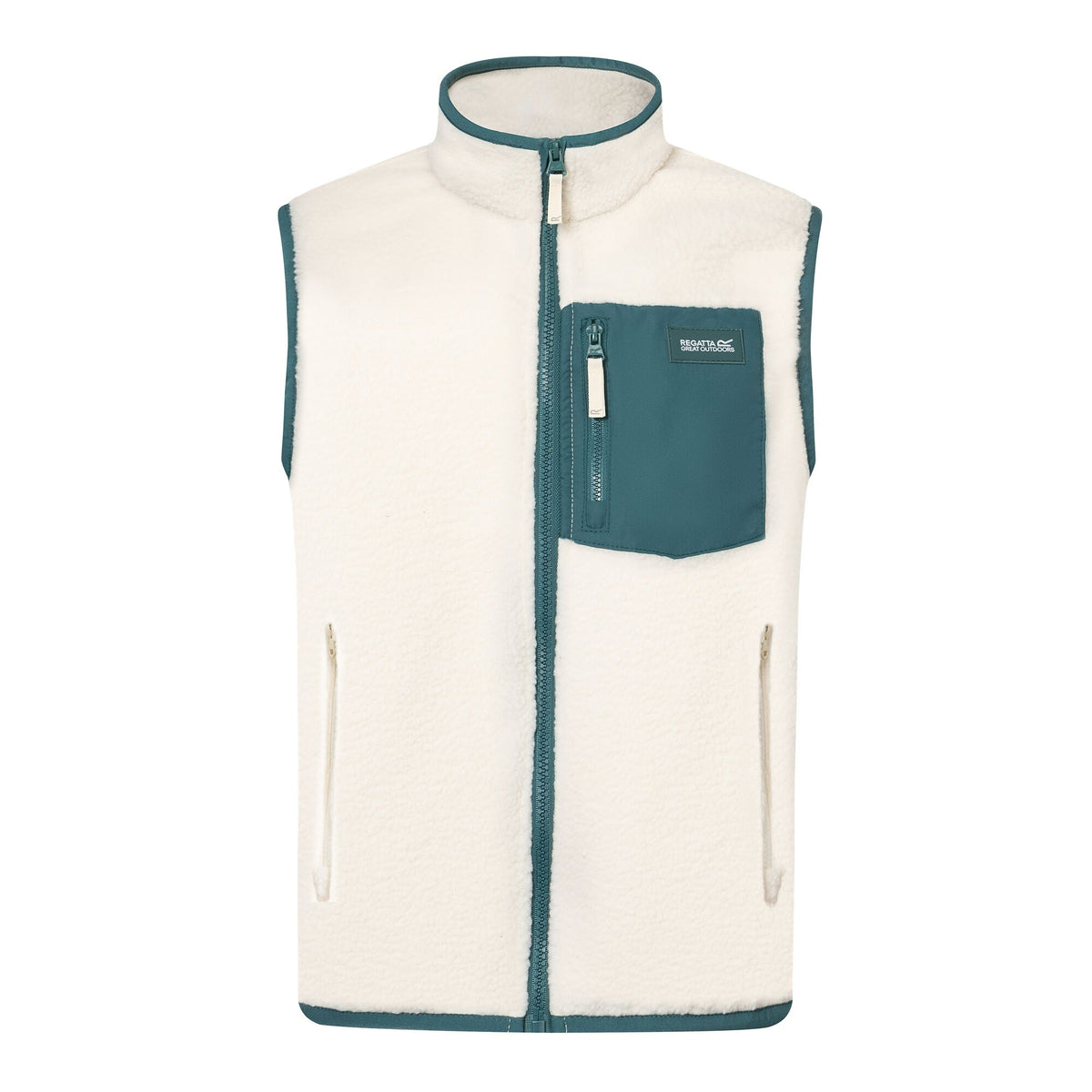 Light Vanilla-Mediterranea - Front - Regatta Childrens-Kids Frankie Fleece Body Warmer