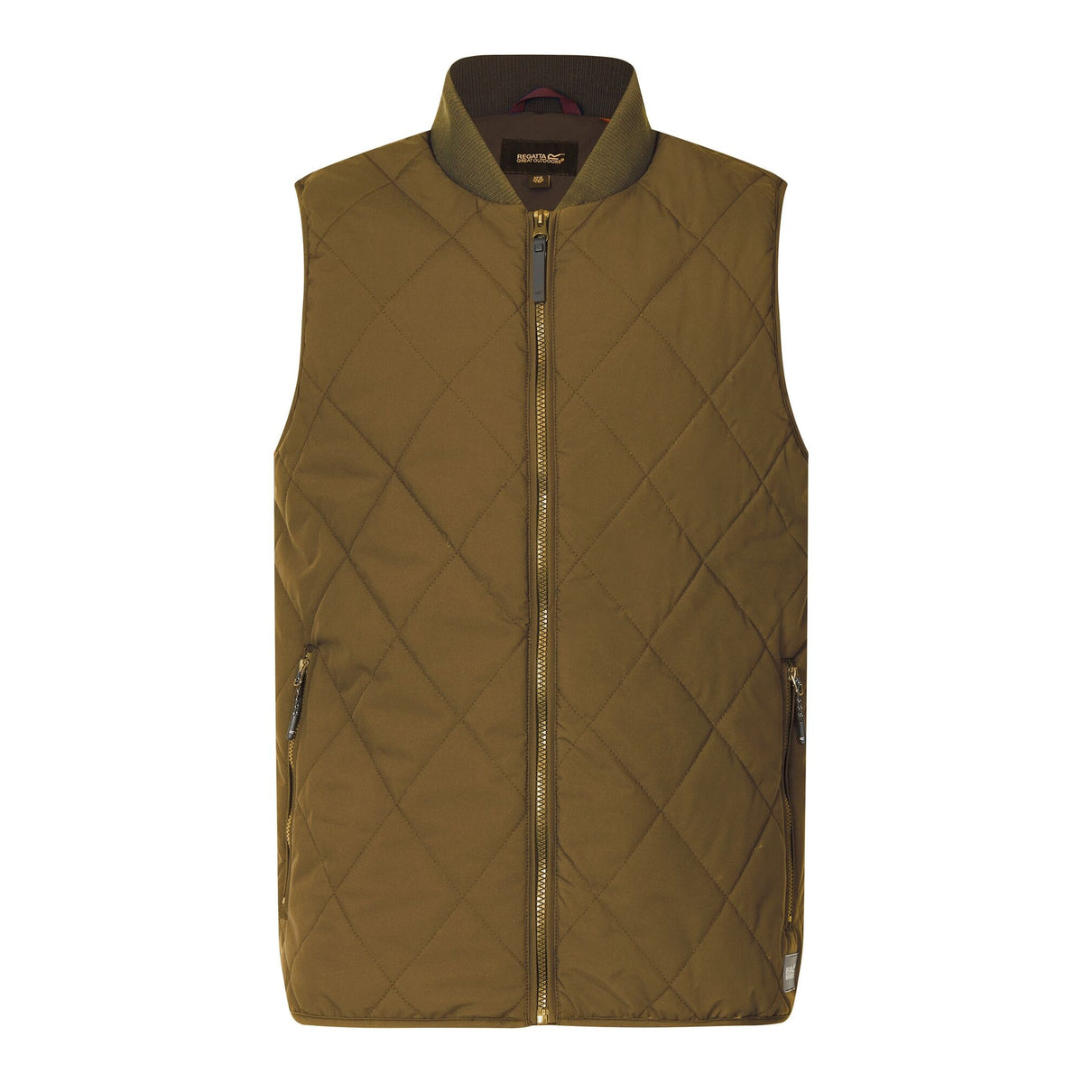 Rich Tan - Front - Regatta Mens Harvin Diamond Quilt Body Warmer