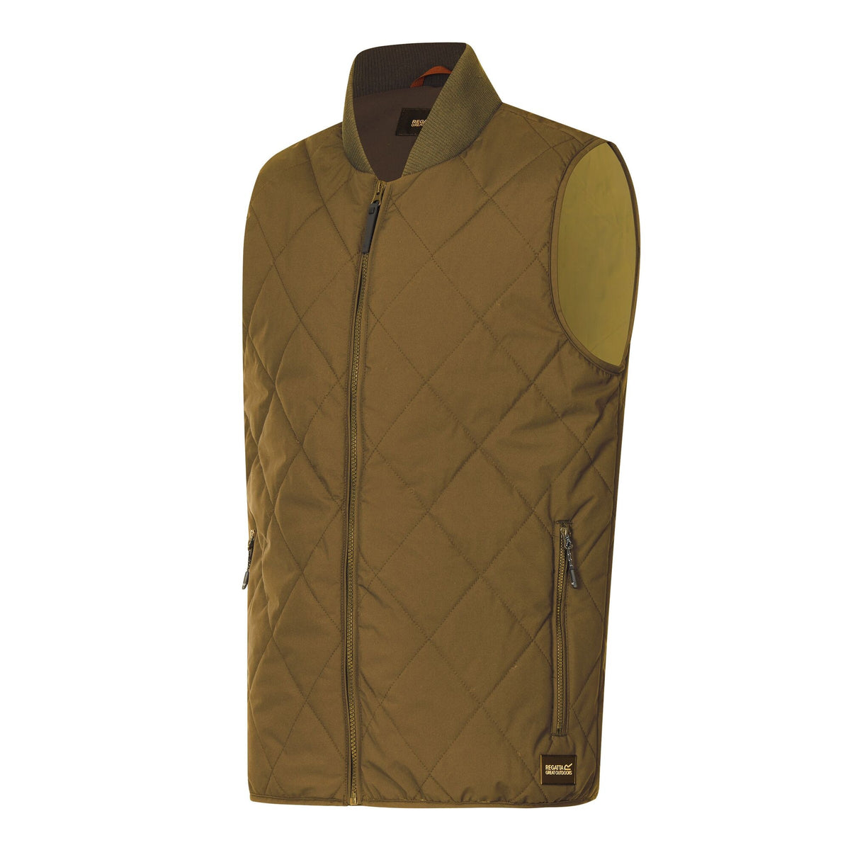 Rich Tan - Side - Regatta Mens Harvin Diamond Quilt Body Warmer