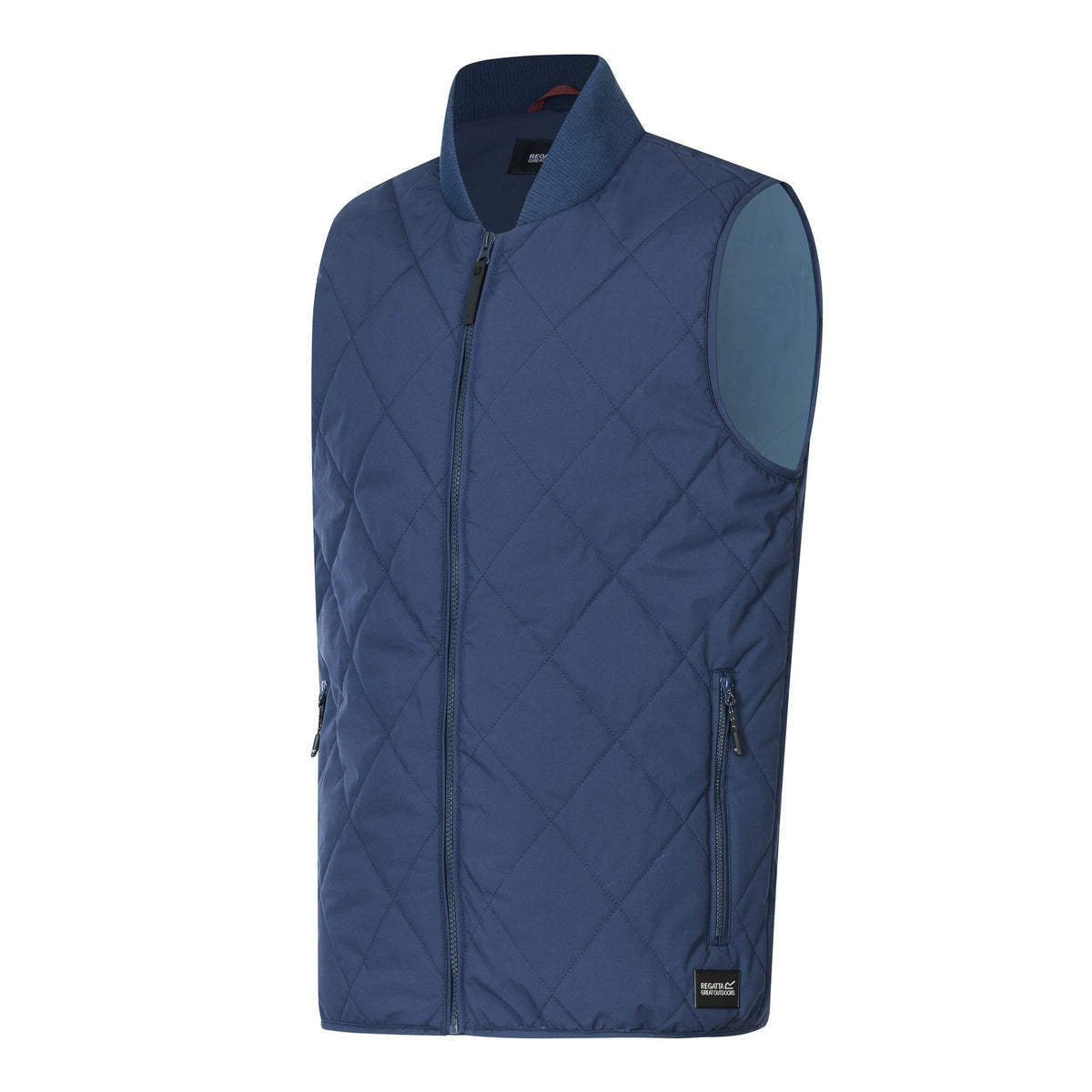 Navy - Side - Regatta Mens Harvin Diamond Quilt Body Warmer