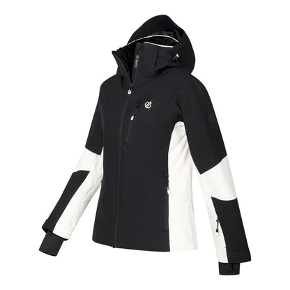Black-Egret - Side - Dare 2B Womens-Ladies Lumi Stretch Ski Jacket