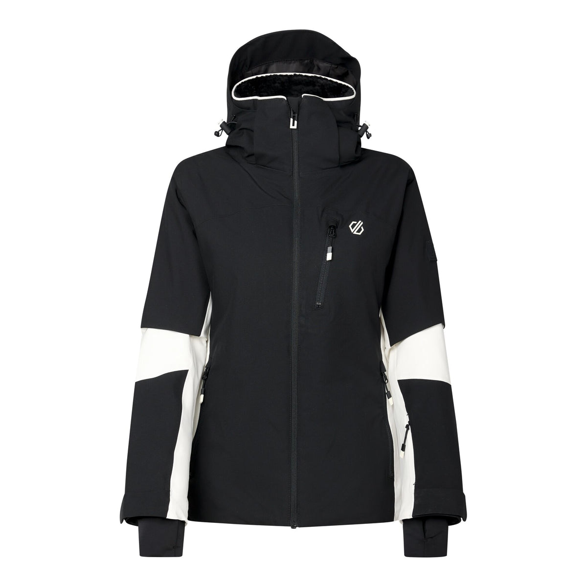 Black-Egret - Front - Dare 2B Womens-Ladies Lumi Stretch Ski Jacket
