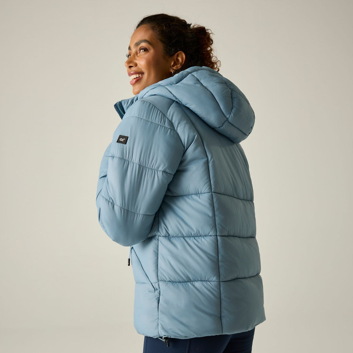 Dusky Blue - Close up - Regatta Womens-Ladies Eyre Padded Jacket