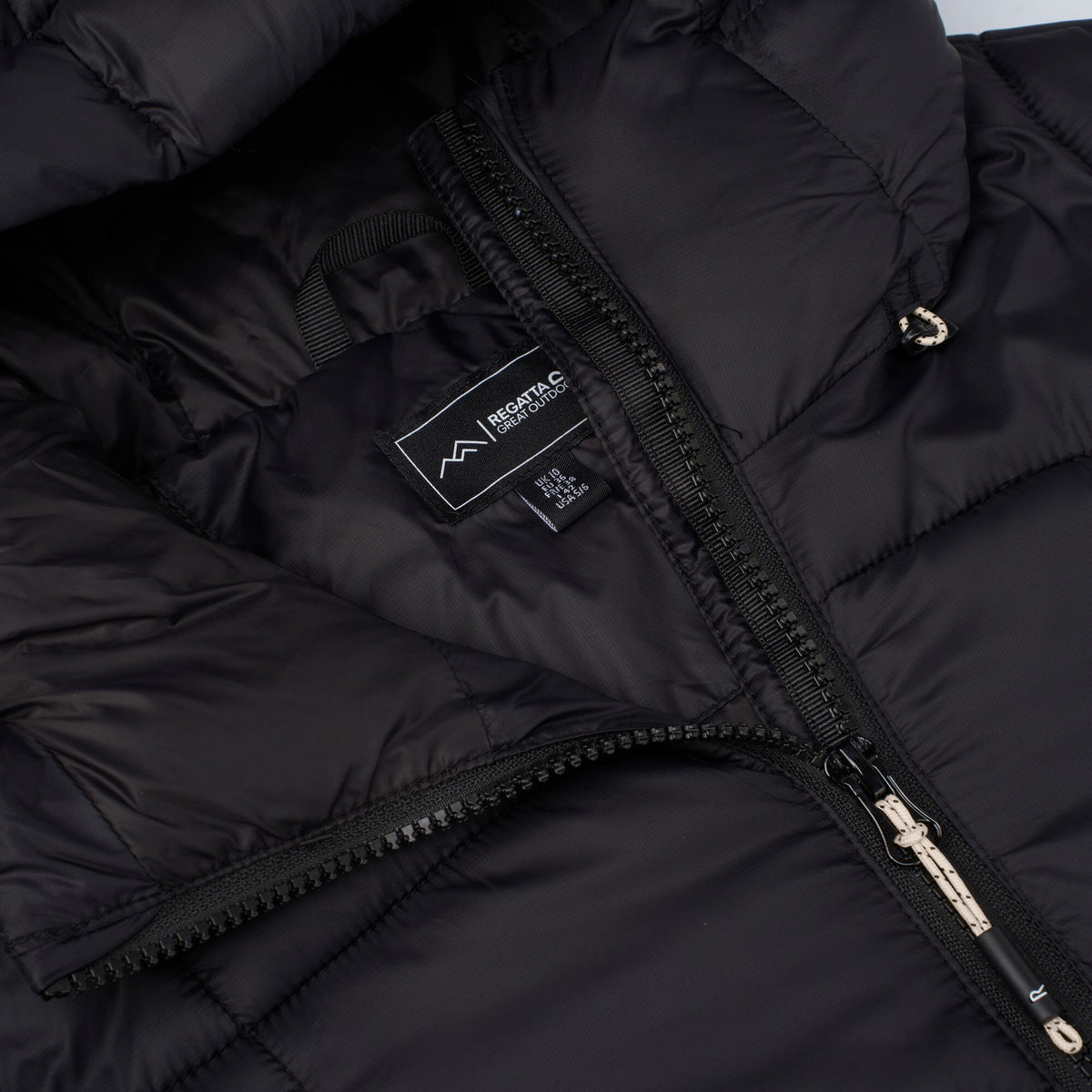 Black - Pack Shot - Regatta Womens-Ladies Eyre Padded Jacket
