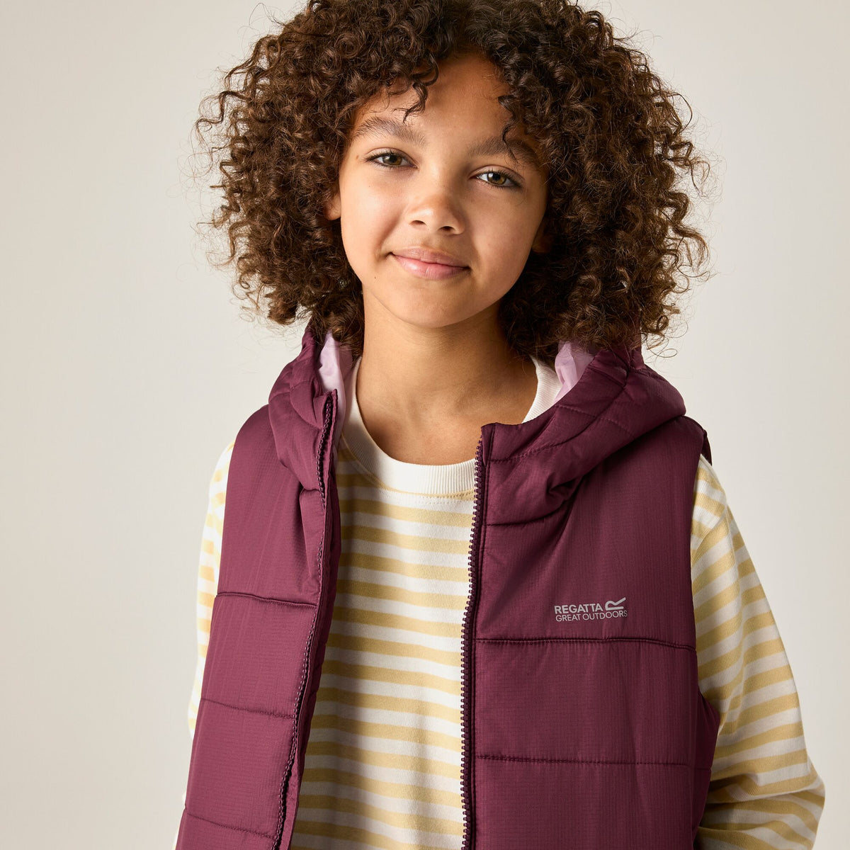 Fig-Powder Lilac - Pack Shot - Regatta Childrens-Kids Lofthouse Body Warmer