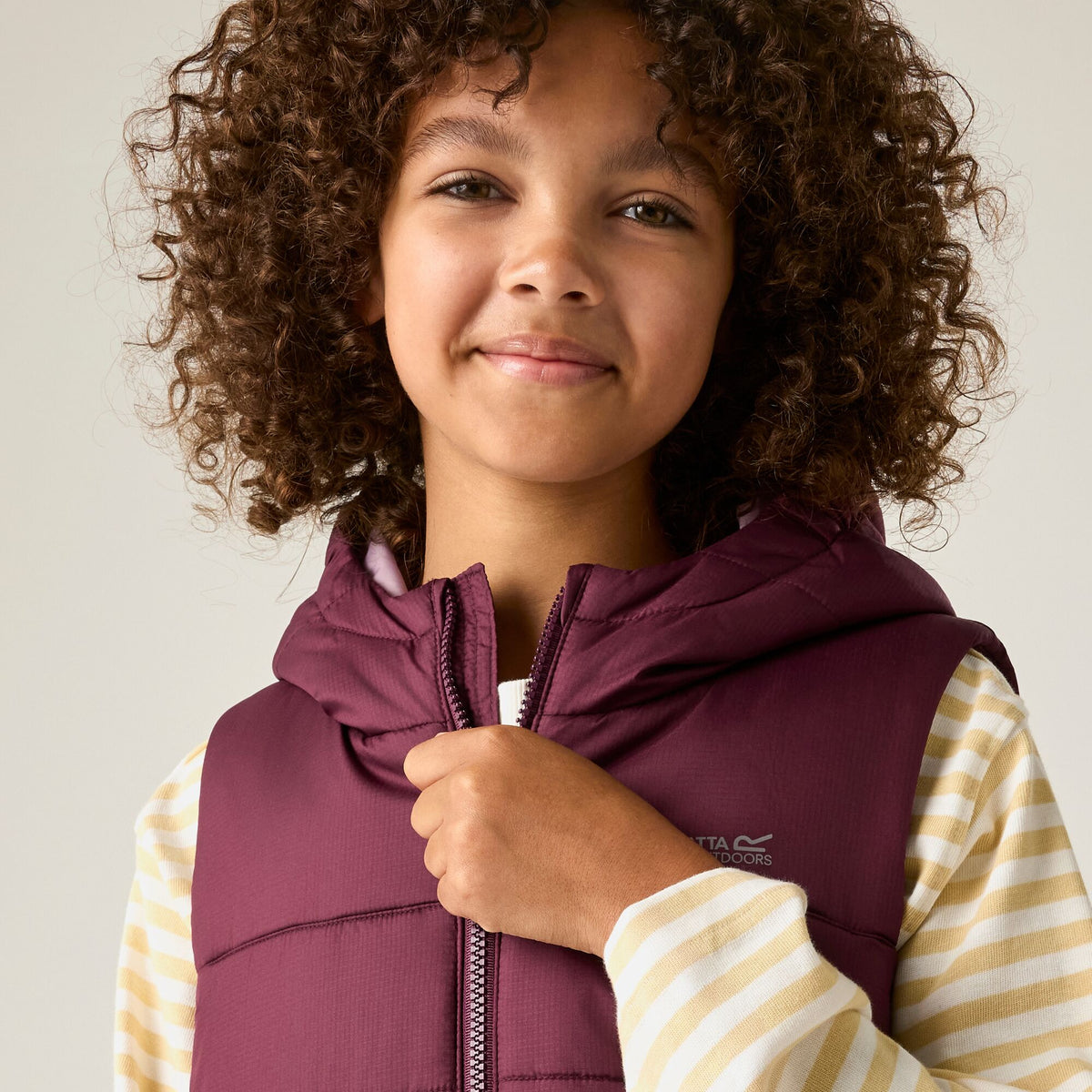 Fig-Powder Lilac - Close up - Regatta Childrens-Kids Lofthouse Body Warmer