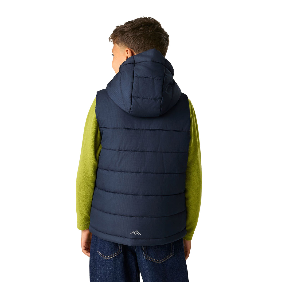 Navy-Wild Lime - Back - Regatta Childrens-Kids Lofthouse Body Warmer