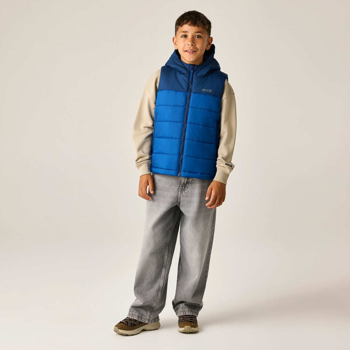 Aviator Blue-Olympian Blue - Close up - Regatta Childrens-Kids Lofthouse Body Warmer