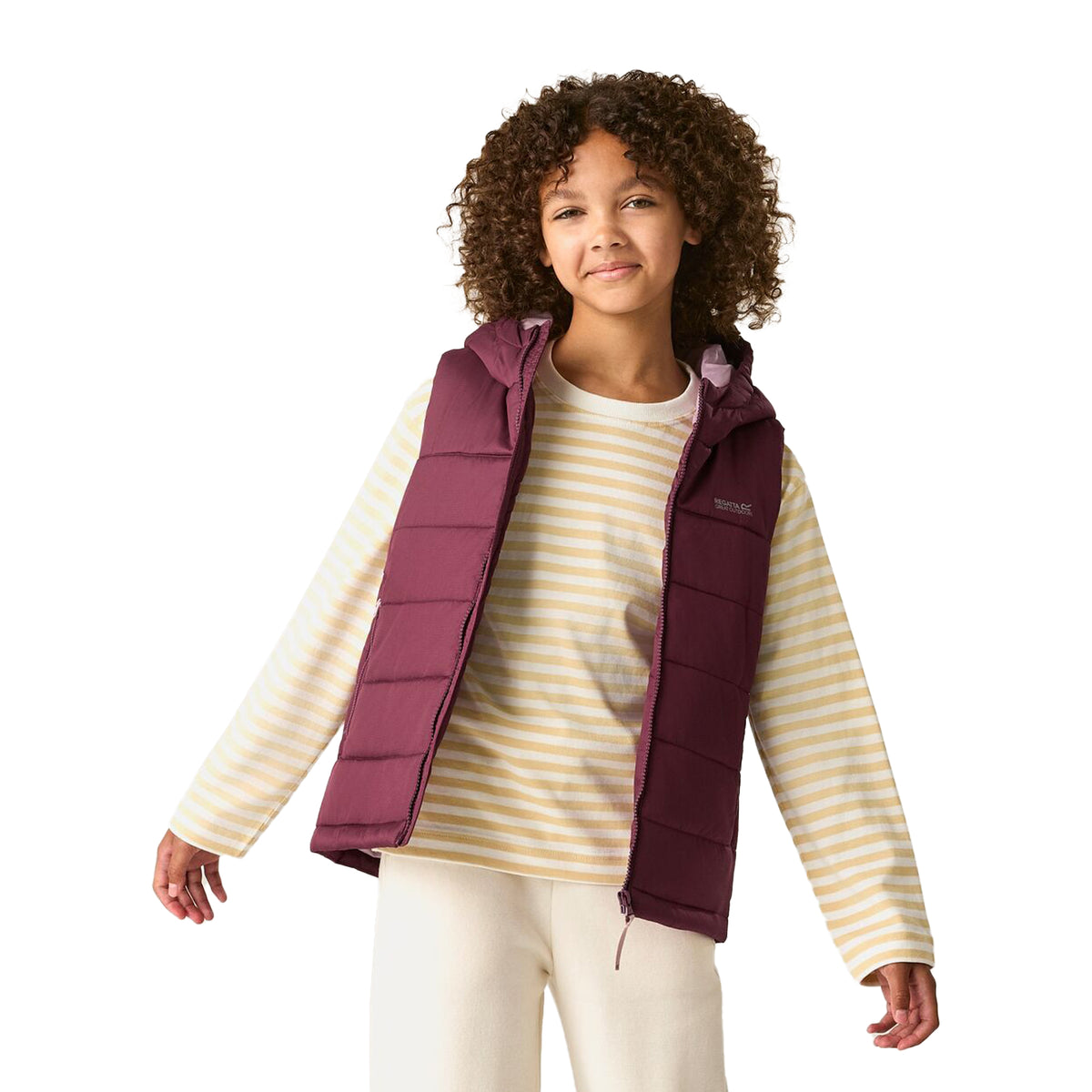 Fig-Powder Lilac - Front - Regatta Childrens-Kids Lofthouse Body Warmer