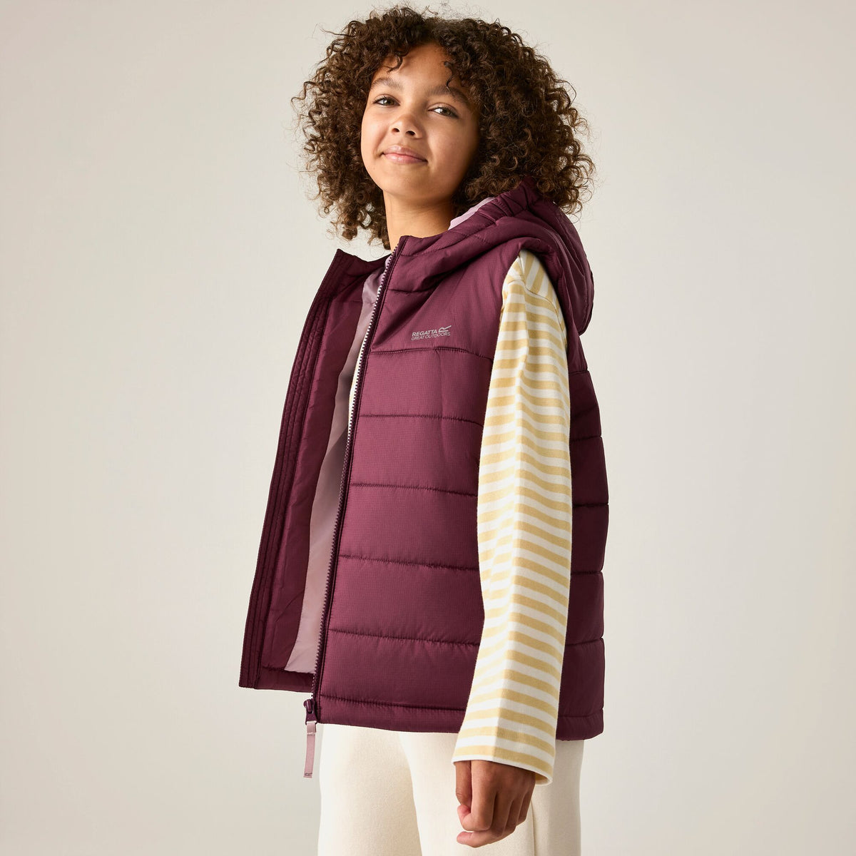 Fig-Powder Lilac - Side - Regatta Childrens-Kids Lofthouse Body Warmer