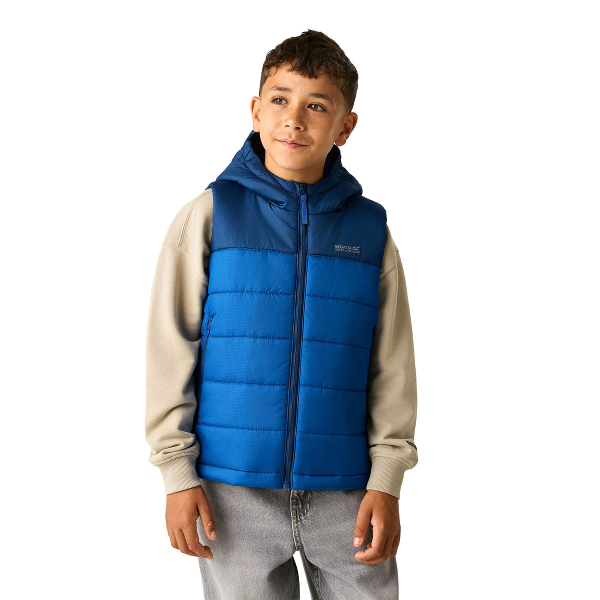 Aviator Blue-Olympian Blue - Front - Regatta Childrens-Kids Lofthouse Body Warmer