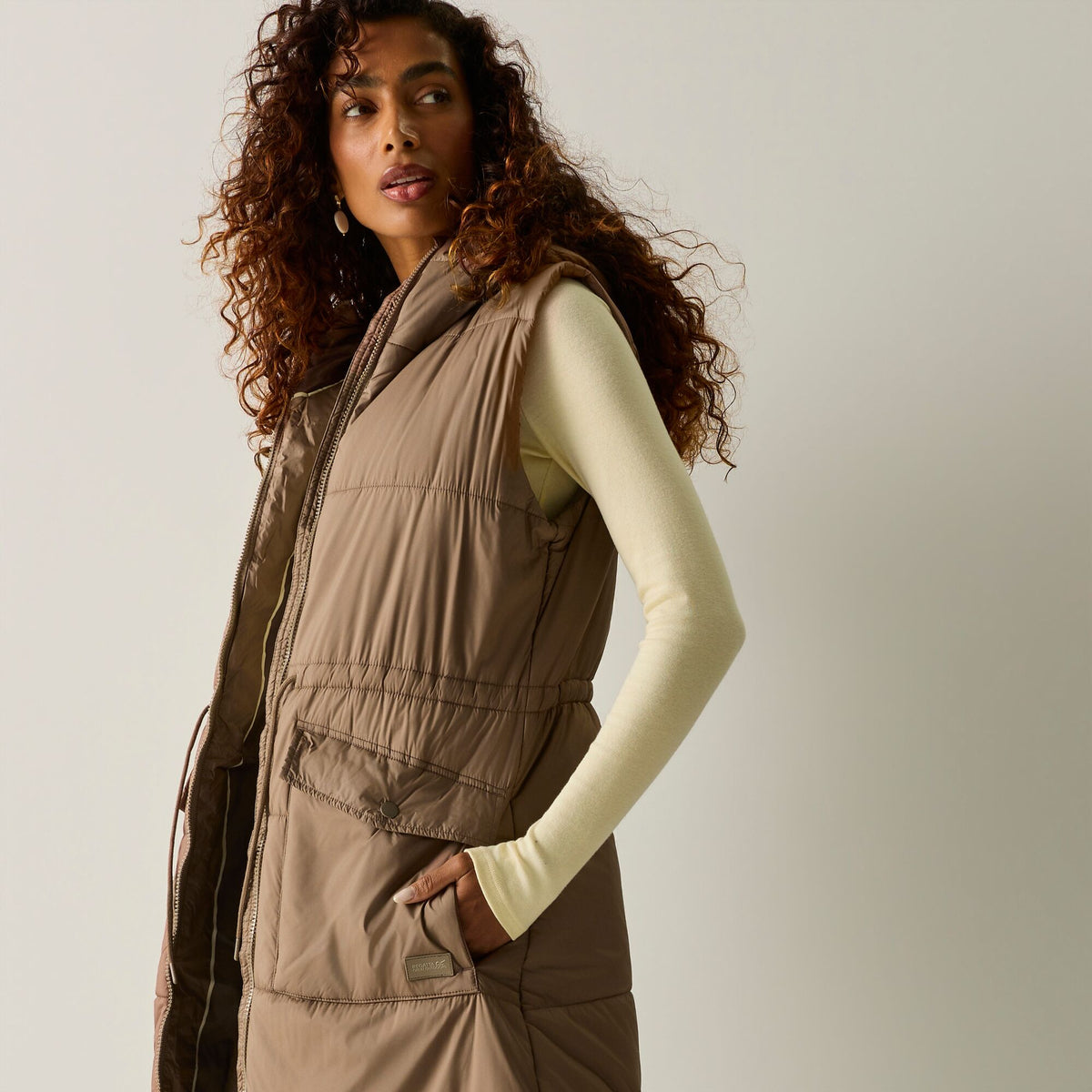 Mocha - Close up - Regatta Womens-Ladies Aveline Body Warmer