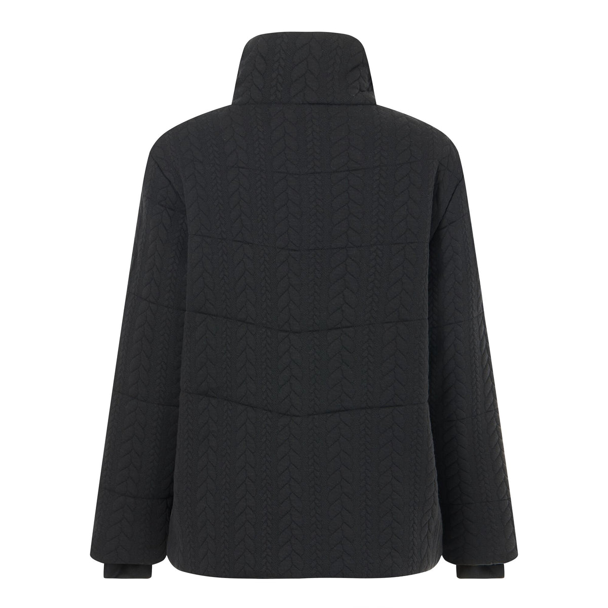 Black - Back - Regatta Womens-Ladies Amaryl Cable Knit Padded Jacket