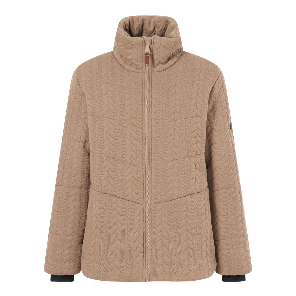 Mocha - Front - Regatta Womens-Ladies Amaryl Cable Knit Padded Jacket