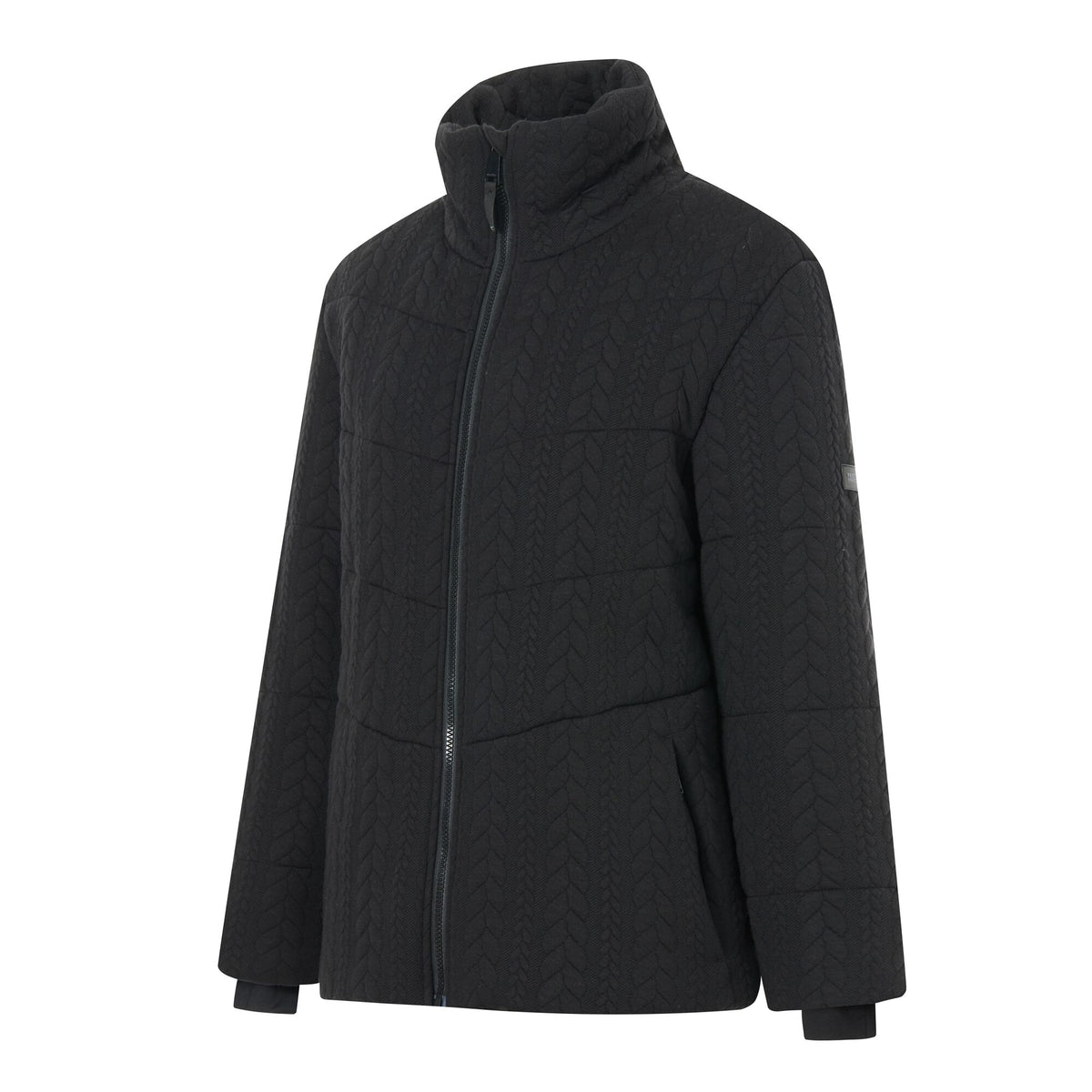 Black - Side - Regatta Womens-Ladies Amaryl Cable Knit Padded Jacket