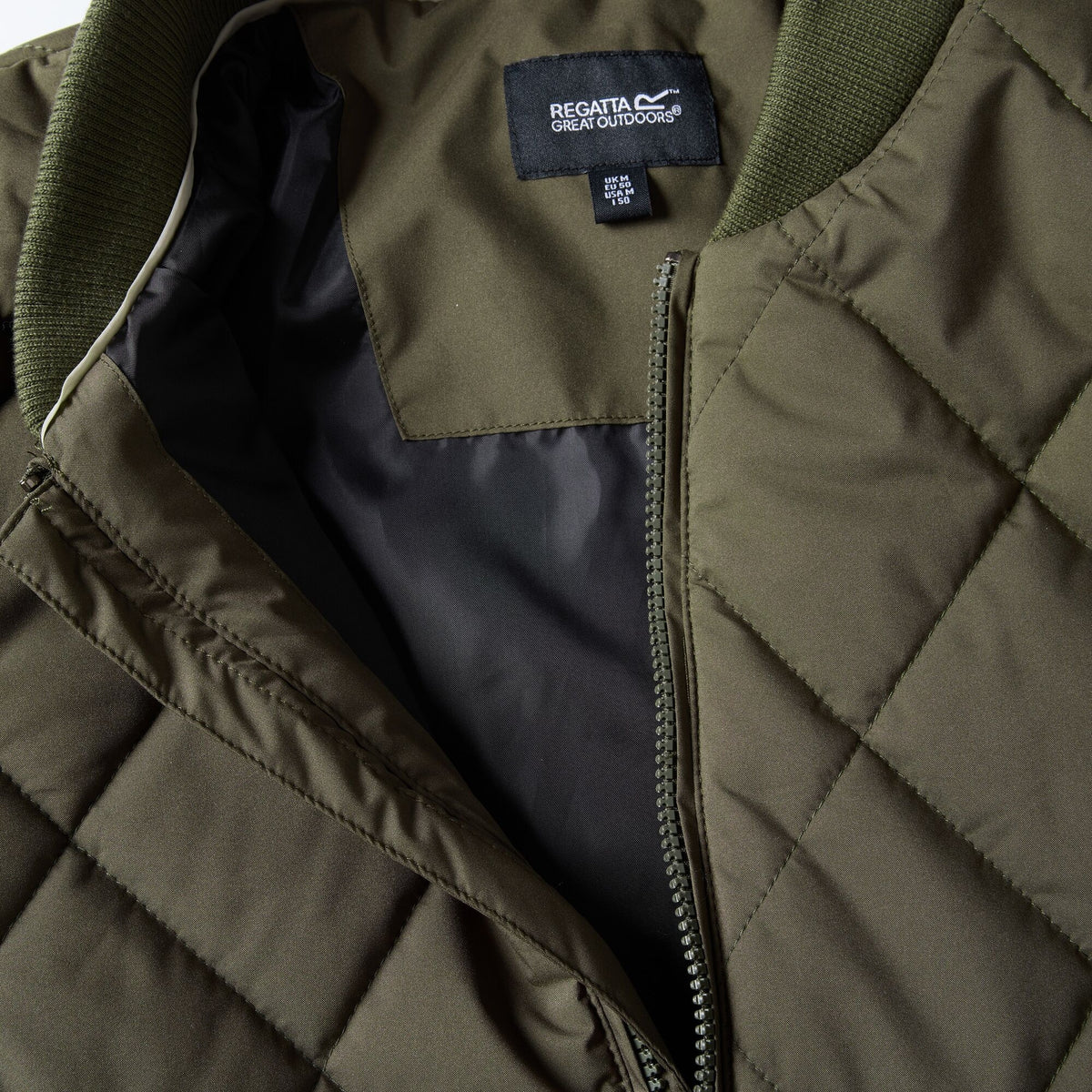 Dark Khaki - Pack Shot - Regatta Mens Harvin Quilted Jacket