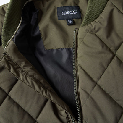 Dark Khaki - Pack Shot - Regatta Mens Harvin Quilted Jacket