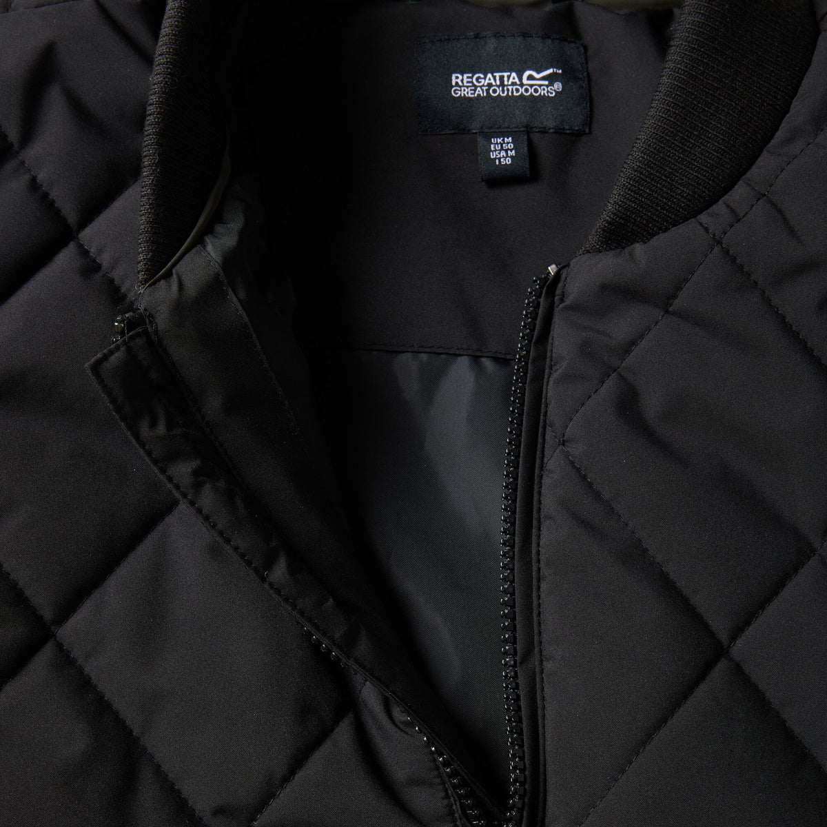 Black - Pack Shot - Regatta Mens Harvin Quilted Jacket