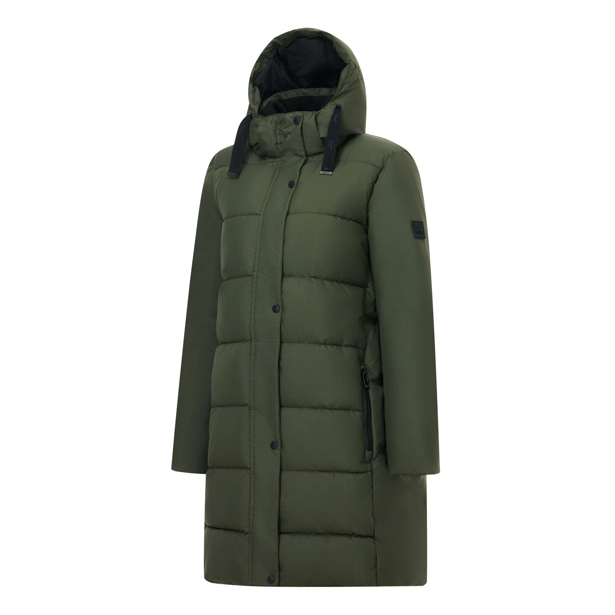 Dark Khaki-Black - Side - Regatta Womens-Ladies Eryn Padded Jacket