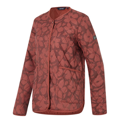 Dark Cherry - Side - Regatta Womens-Ladies Maia Shadow Flower Quilted Jacket