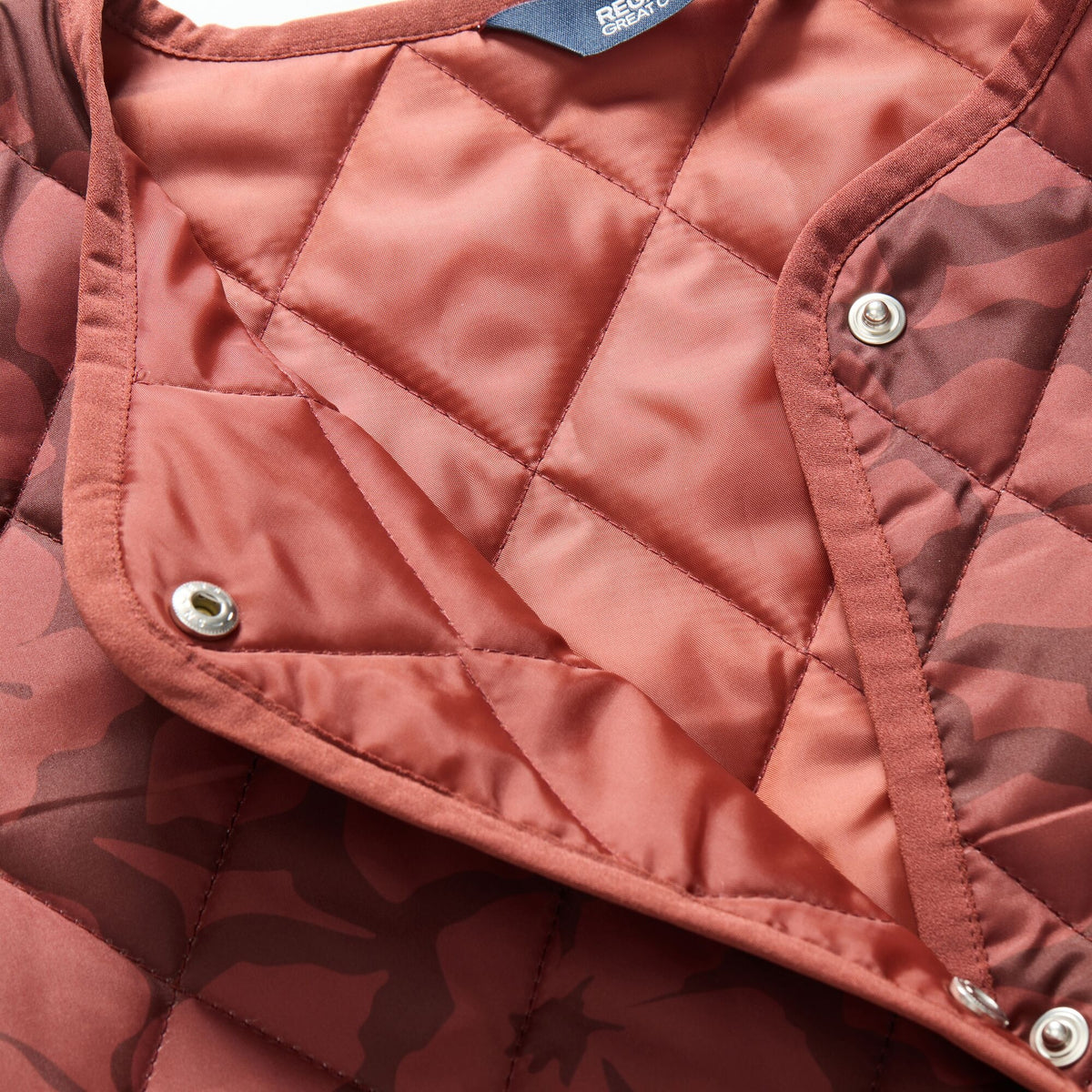 Dark Cherry - Pack Shot - Regatta Womens-Ladies Maia Shadow Flower Quilted Jacket