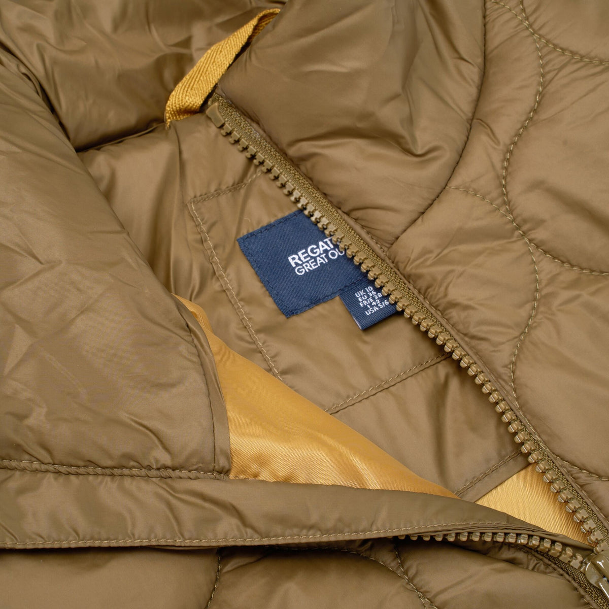 Bark Green - Pack Shot - Regatta Womens-Ladies Gaia Quilted Jacket