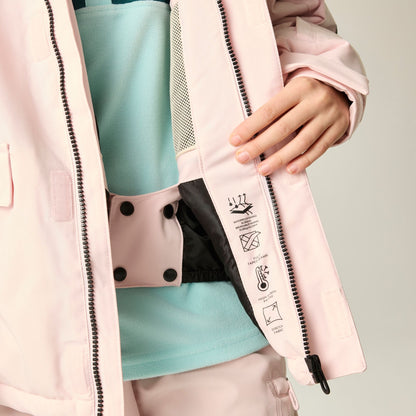 Pink Haze - Close up - Dare 2B Childrens-Kids Shredder II Ski Jacket