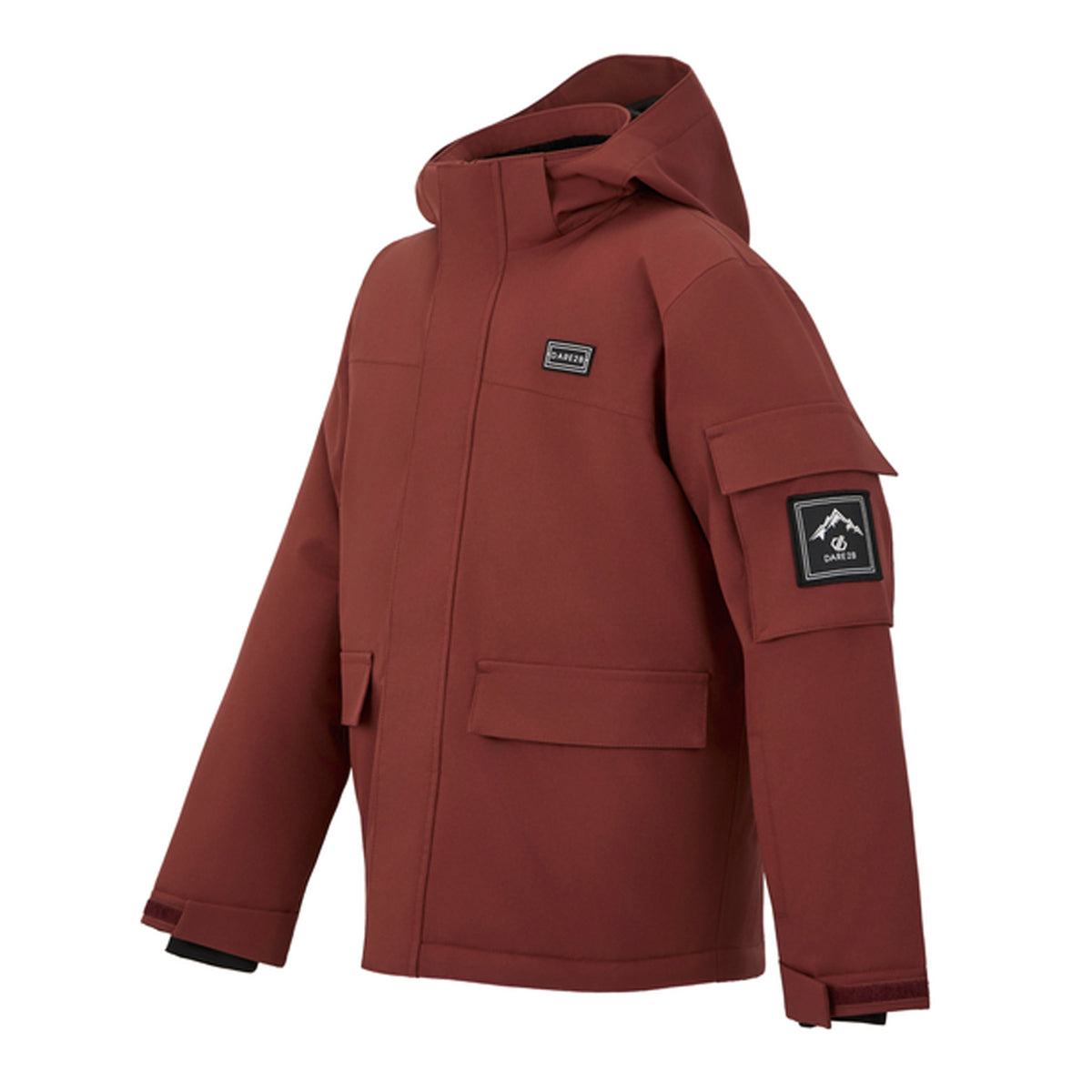 Rustic Red - Side - Dare 2B Childrens-Kids Shredder II Ski Jacket