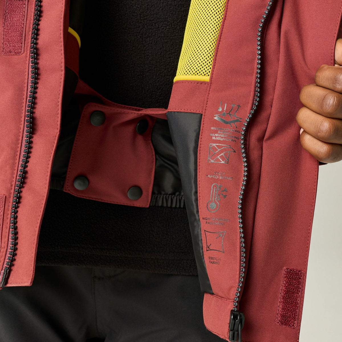 Rustic Red - Lifestyle - Dare 2B Childrens-Kids Shredder II Ski Jacket
