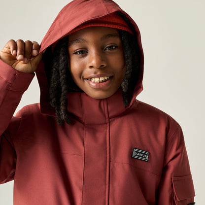 Rustic Red - Pack Shot - Dare 2B Childrens-Kids Shredder II Ski Jacket