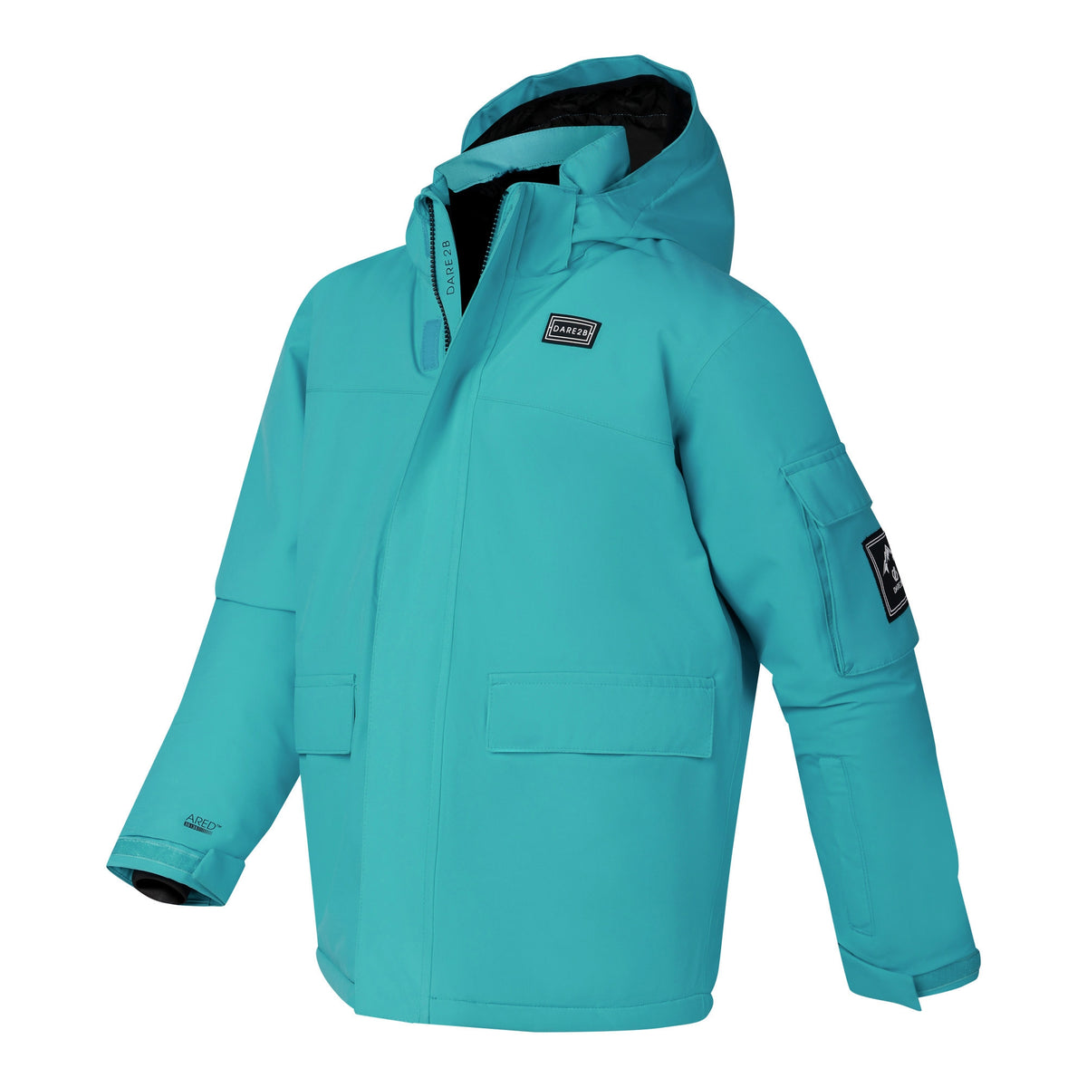 Turquoise - Side - Dare 2B Childrens-Kids Shredder II Ski Jacket