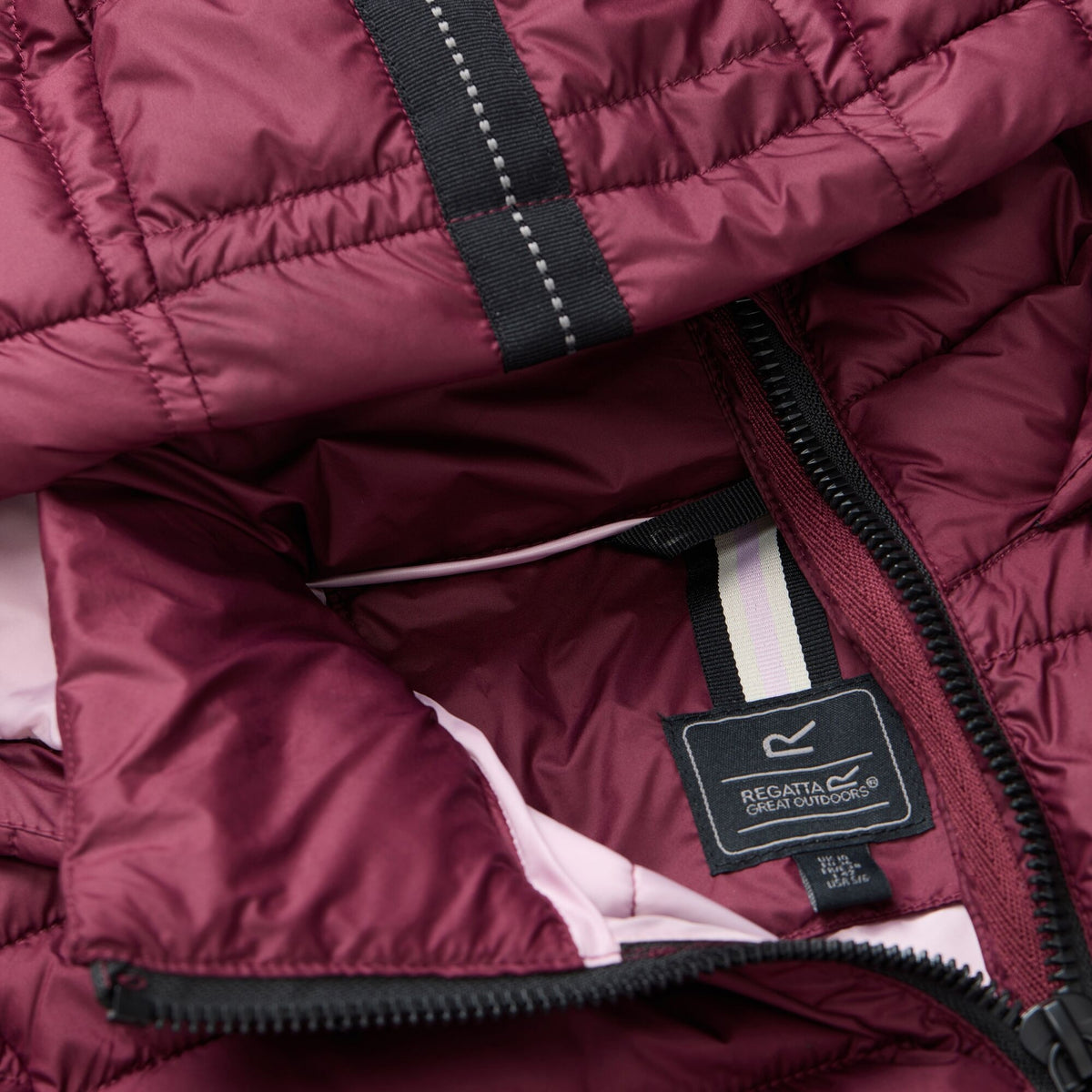 Fig-Powder Lilac - Pack Shot - Regatta Womens-Ladies Amara Padded Jacket