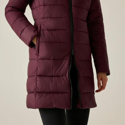 Fig-Powder Lilac - Close up - Regatta Womens-Ladies Amara Padded Jacket